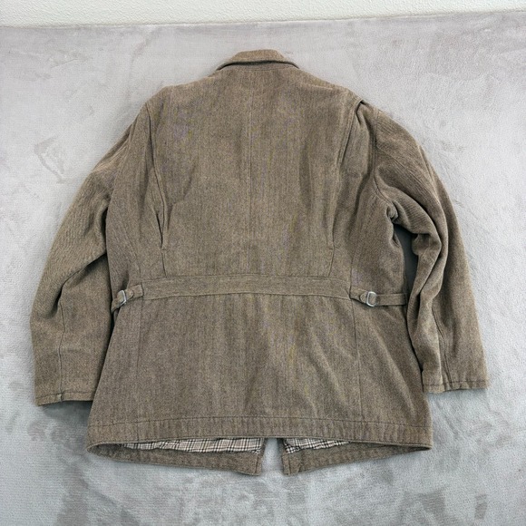 DOUBLE RRL RALPH LAUREN Barn Chore Flannel Lined Jacket Men Large Brown USA Made - Picture 9 of 12